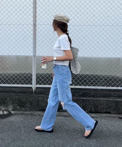「ISOOK」 デニムパンツ S ブルー レディース_画像2