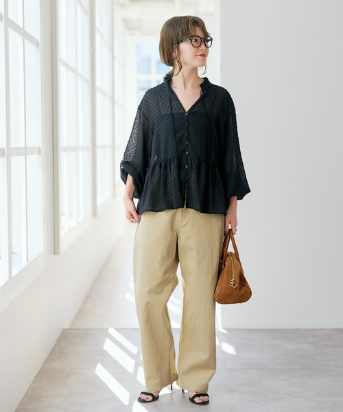 「Spick & Span」 長袖ブラウス FREE ブラック レディース_画像5