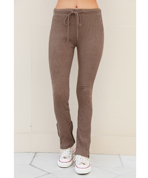 ALEXIA STAM（アリシアスタン） パンツ Zip Hem Rib Pants/ジップヘム 
