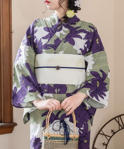 KIMONOMACHI 浴衣 レディース 浴衣 単品 高機能ポリエステル浴衣単品