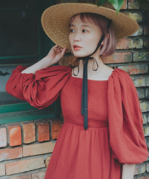 ワンピース 柴田紗希さんコラボ ボリュームスリーブシャーリング2way レトロワンピース Zozotown Paypayモール店 通販 Paypayモール