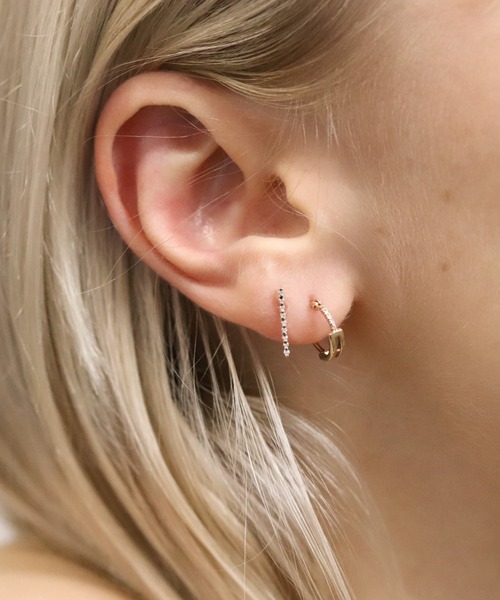 cui-cui ピアス ダイヤモンド オペラ スナップ フープ ピアス