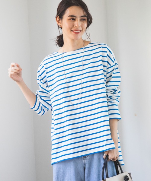 LEPSIM（レプシィム） tシャツ Tシャツ 選べる着丈ボーダープル