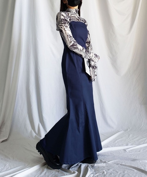 ワンピース 「 選べる3サイズ／7色展開 」ハイウエストマキシロング  