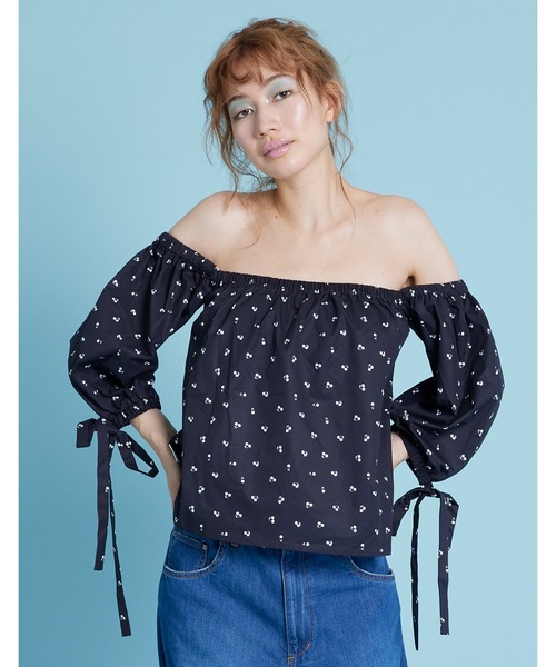 ブラウス シャツ 「8」「little sunny bite」Cherry mini blouse レディース Little sunny bite ブラウス シャツ Cherry mini blouse