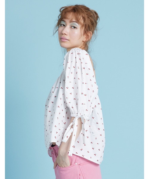 ブラウス シャツ 「8」「little sunny bite」Cherry mini blouse レディース Little sunny bite ブラウス シャツ Cherry mini blouse