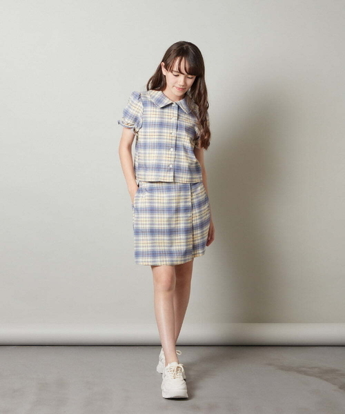 シャツ ブラウス 「160」「2点セット」トップス＆スカパン キッズ 