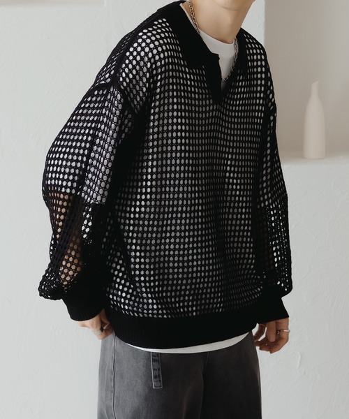 メッシュスキッパーニット Mystrada マイストラーダ Mystrada メッシュスキッパーニット （ベージュ