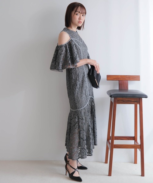LADYMADE（レディメイド） ドレス 2WAYショルダーパイピングレース