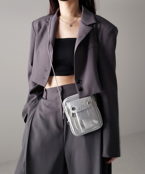 me+em select ショルダーバッグ バッグ 「 2color 」メタリック