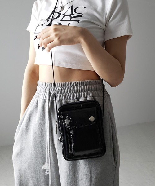 me+em select ショルダーバッグ バッグ 「 2color 」メタリック