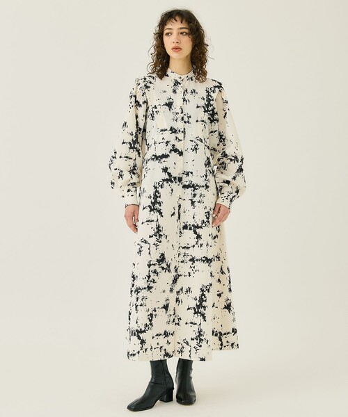 ドレス 【RUMCHE/(ラム・シェ)】Abstract Paint Dress/アブストラクト  