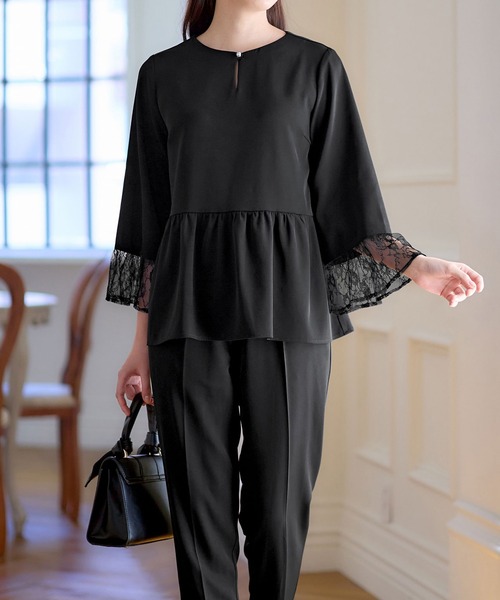 alotta（アロッタ） セットアップ 洗える！ペプラムセットアップ