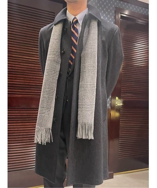 BROOKS BROTHERS マフラー カシミヤ グレンチェック/ソリッド