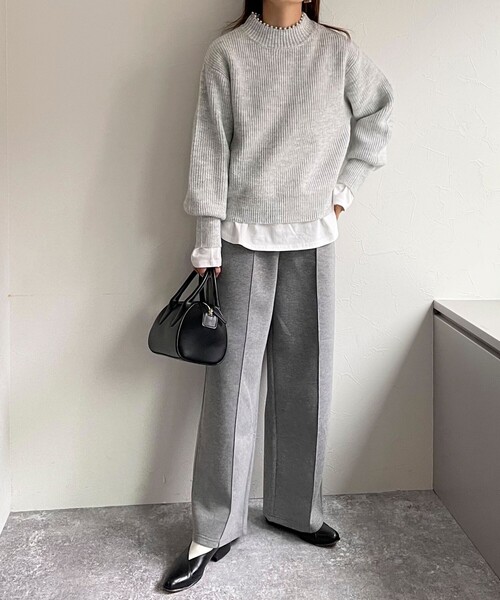 fredy emue ダンボールニットワイドパンツ fredy emue パンツ ダンボールニットワイドパンツ レディース