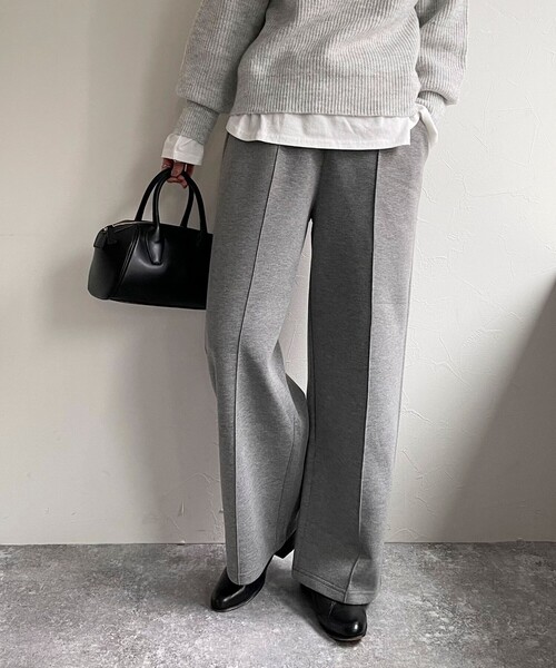 fredy emue パンツ ダンボールニットワイドパンツ レディース