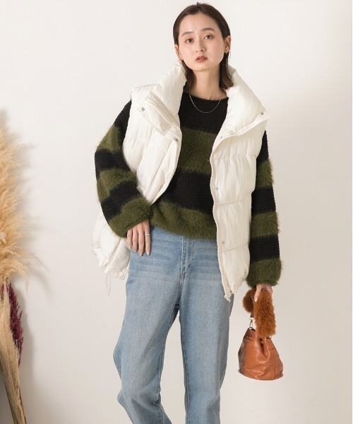 ad thie（アドティエ） ニット セーター ボートネック シャギー