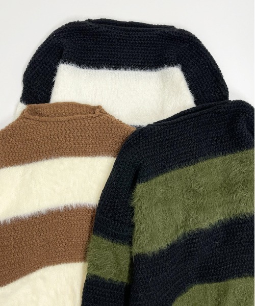 ad thie（アドティエ） ニット セーター ボートネック シャギー