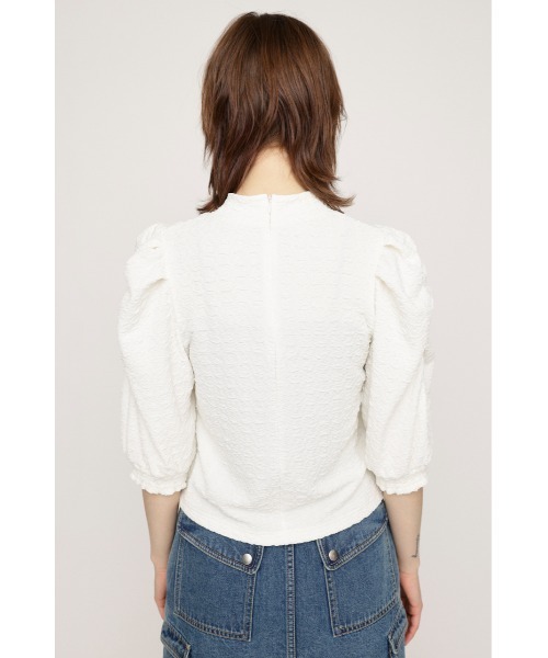 SLY tシャツ PUFF SLEEVE GATHER CUT TOPS パフスリーブ