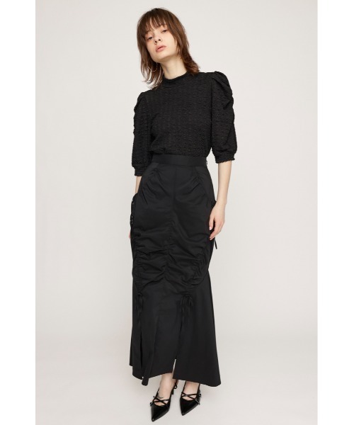 SLY tシャツ PUFF SLEEVE GATHER CUT TOPS パフスリーブ