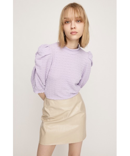SLY tシャツ PUFF SLEEVE GATHER CUT TOPS パフスリーブ