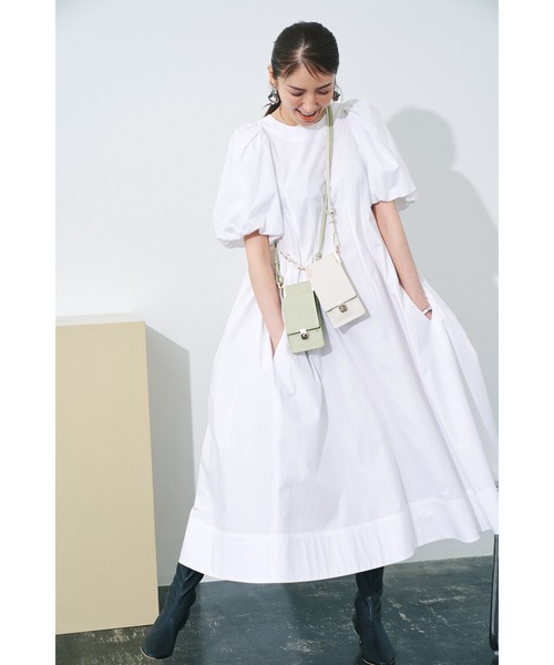 CELFORD」 半袖ワンピース 36 ホワイト レディース : 82039511  