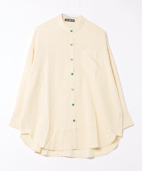 ブラウス シャツ 「Little Sunny Bite」checked long shirts レディース メンズ Little sunny bite ブラウス シャツ 「Little Sunny Bite