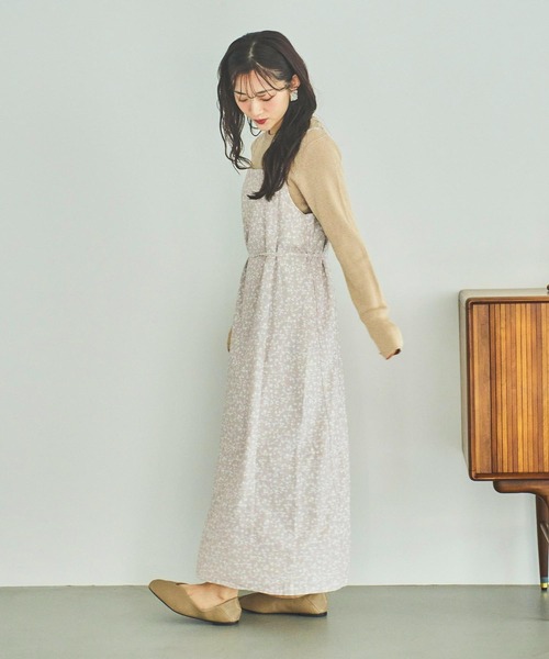 mil ワンピース 「150cm前後の小柄さんサイズ」オリジナル小花柄キャミ 