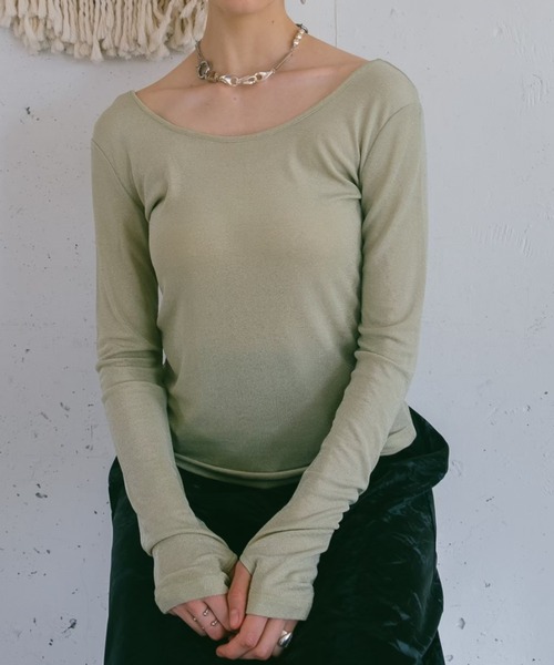 tシャツ 2way Glitter Top/2ウェイグリッタートップ レディース