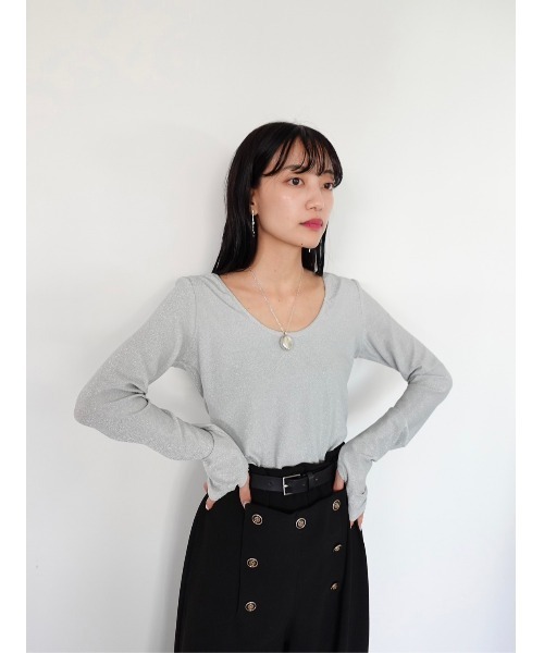 tシャツ 2way Glitter Top/2ウェイグリッタートップ レディース sahara tシャツ 2way Glitter Top/2ウェイグリッタートップ