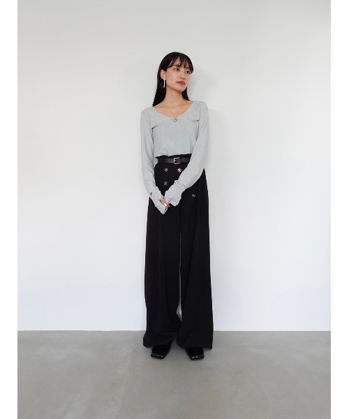 sahara/2way Glitter Top長袖Tシャツ/BRW/01-tp002-24-03 セール】2way Glitter Top/2ウェイグリッタートップ（Tシャツ