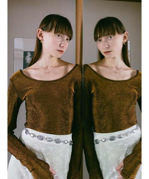 tシャツ 2way Glitter Top/2ウェイグリッタートップ レディース sahara tシャツ 2way Glitter Top/2ウェイグリッタートップ