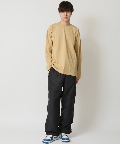 ARCADE tシャツ ピーチ天竺 ドロップショルダー 胸ポケット