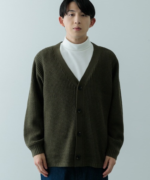 ITEMS URBANRESEARCH セーター ニット ワッフル編み Vネック