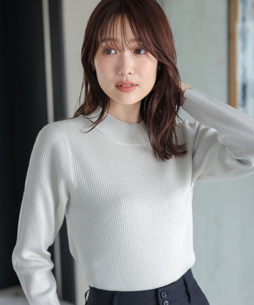 ご購入者様決定【UNIQLO】ラメリブニット セーター 青ラメ きらきら伸縮性 秋冬 ご購入者様決定【UNIQLO】ラメリブニット セーター 青ラメ きらきら