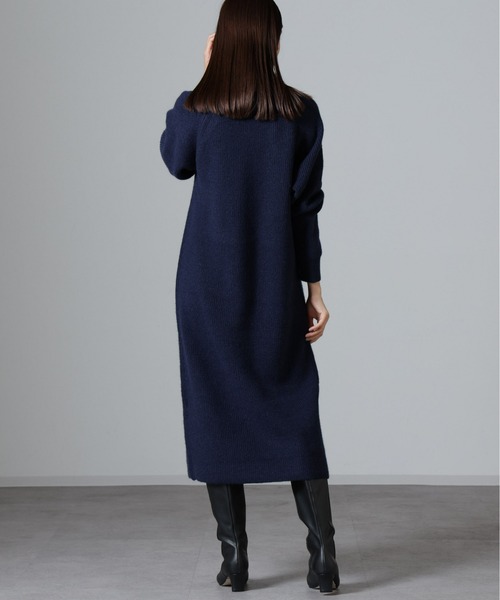 新品　STOF　ストフ　ニットプルオーバー　ワンピース　ユニセックス　日本製 STOF (ストフ) ミックスニットワンピース blue M - The Galaxy Harmony!!!!