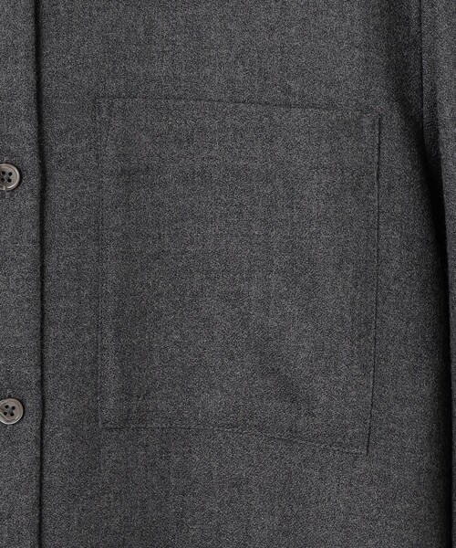 自由区（ジユウク） シャツワンピース ウールジョーゼットシャツ