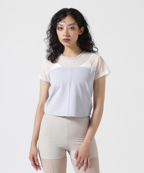 tシャツ OJOS/オホス/HALF SHEER JERSEY TEE レディース