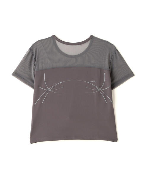 L.H.P tシャツ OJOS/オホス/HALF SHEER JERSEY TEE レディース
