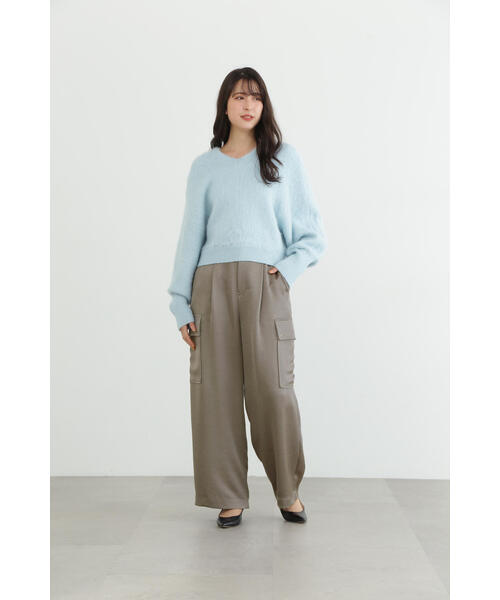 JILL STUART カーゴパンツ サテンカーゴパンツ レディース