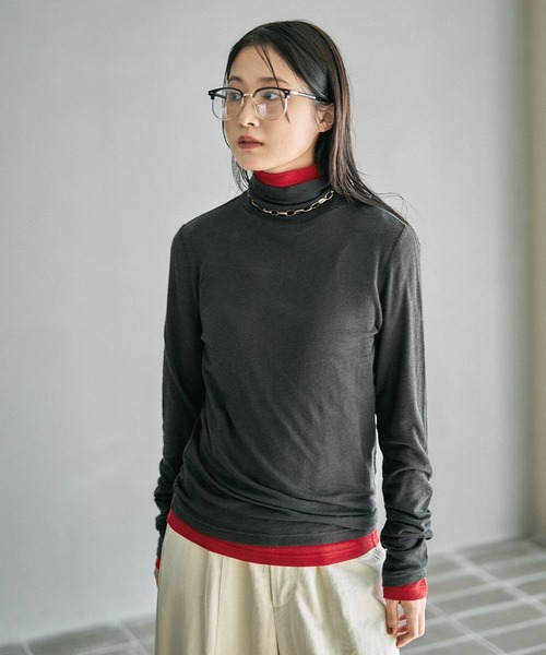 LEPSIM（レプシィム） tシャツ テンセル混タートル 145367 レディース