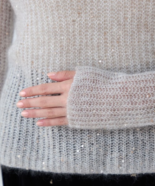 Ballsey（ボールジィ） ニット セーター ラメスパンコールモヘヤ