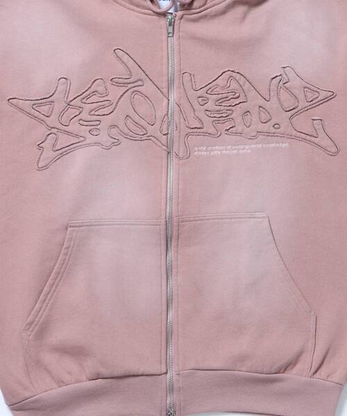 パーカー ＊新色追加「SEQUENZ（シークエンズ）」LOGO APPLIQUE ZIP HOODIE / フェード フルジップ オーバーサイズ ヴィ | SEQUENZE | 17