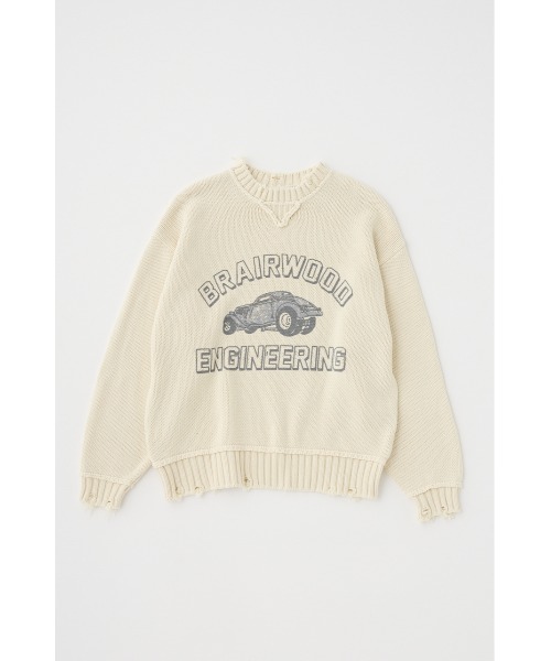 ニット セーター VINTAGE LIKE PRINTED セーター レディース