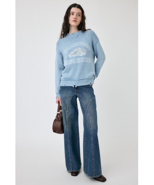 MOUSSY（マウジー） ニット セーター VINTAGE LIKE PRINTED セーター