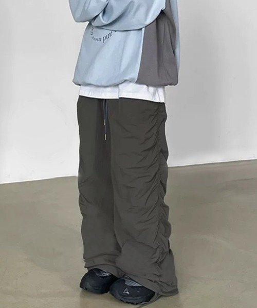 ナイロンパンツ サイドライン ポケット カジュアル L3326 I-SOOK カーゴパンツ 「ZOZOTOWN限定」サイドラインナイロン