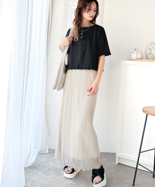 tシャツ 華やかさとこなれ感を両立！レースアップデザインクロップドＴシャツ(半袖) レディース | classicalelf | 20