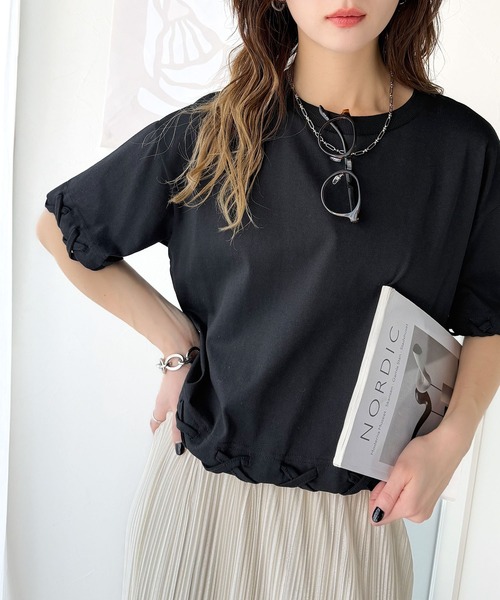 tシャツ 華やかさとこなれ感を両立！レースアップデザインクロップドＴシャツ(半袖) レディース | classicalelf | 19