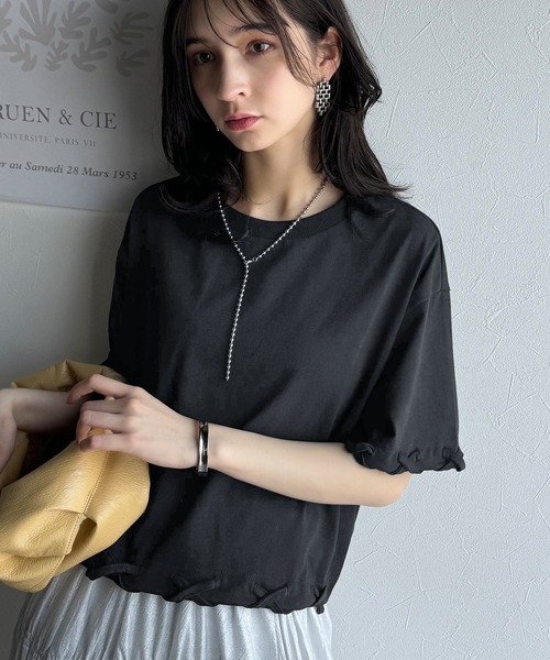 tシャツ 華やかさとこなれ感を両立！レースアップデザインクロップドＴシャツ(半袖) レディース | classicalelf | 08