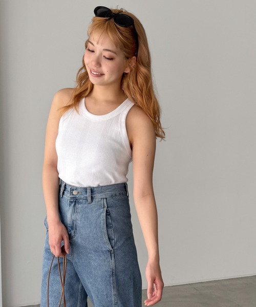 YENN★新品未使用❣️タンクトップ CANAL JEAN タンクトップ ノースリーブ Miller パネルリブ2